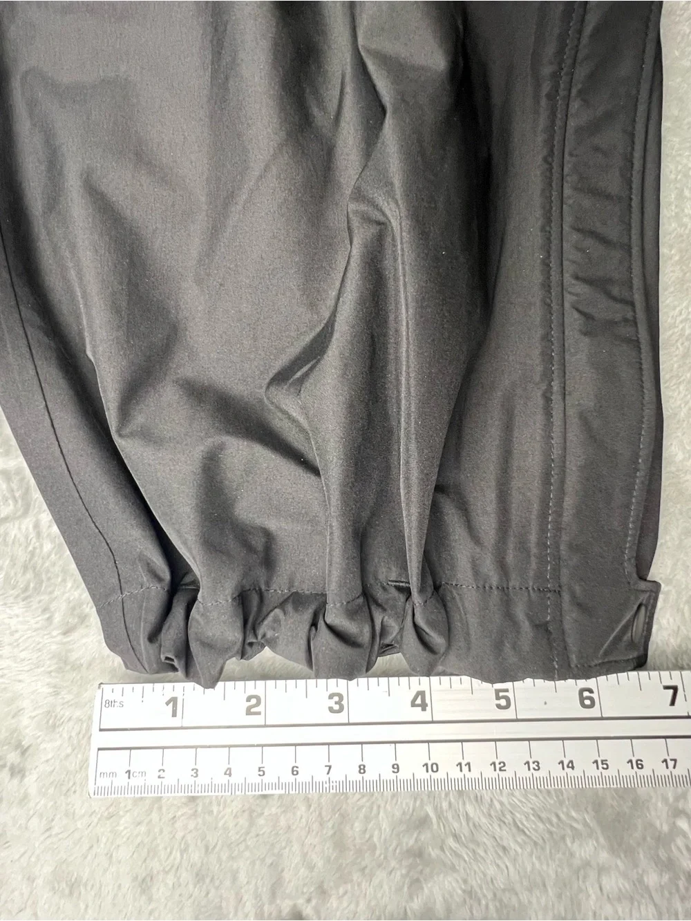 Athleta RainOut Traverse Pant Large Tall Black Zip Leg RAIN PANTS Running Hike